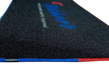 Side View wahoos Fish tacos California Rock and Turf Custom Made Specialty Mat door mat side View